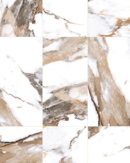 Iconic Calacatta Gold Marble Porcelain Tile