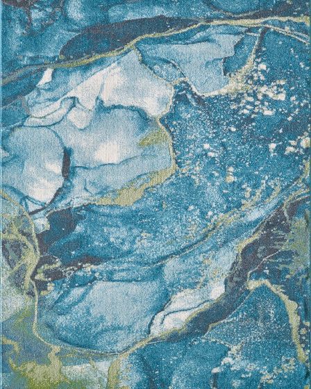 Illusions 6225 Teal Area Rug