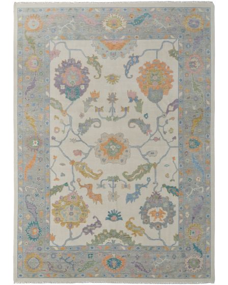Karina 69G9F Ivory/Orange/Blue Rug
