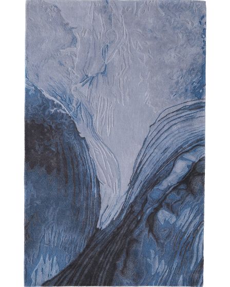 Kawai 8983F Blue/Black/Gray Area Rug
