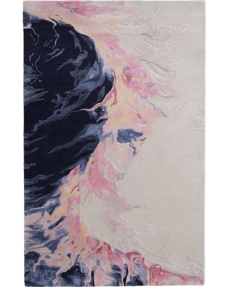 Kawai 8985F Pink/Blue/Ivory Area Rug