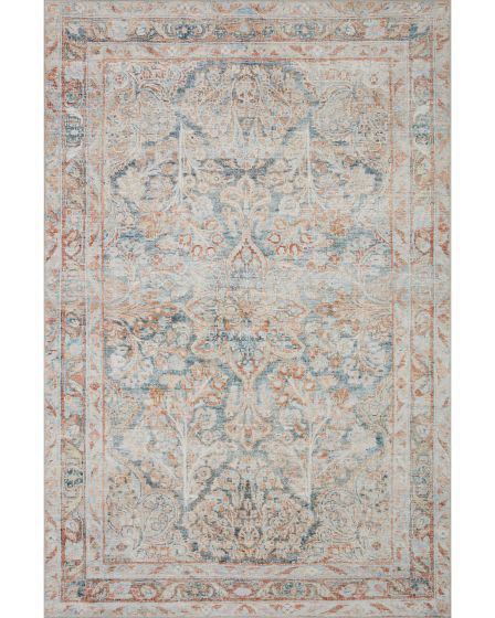 Lenna LEA-02 Ocean/Apricot Area Rug