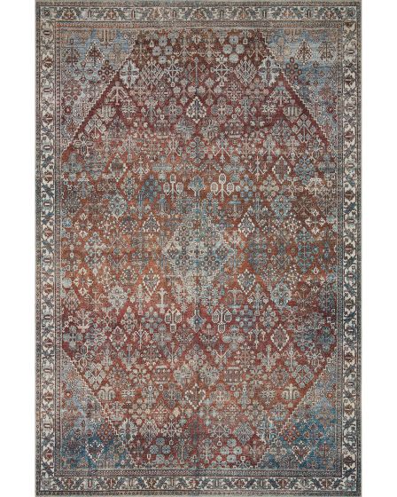 Lenna LEA-04 Brick/Sky Area Rug