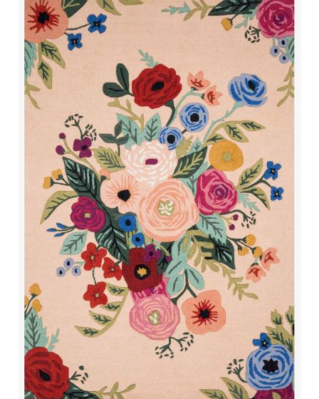 Les Fleurs LES-03 Blush/Multi Area Rug