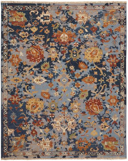 Leylan 0587F Blue/Orange/Red Rug