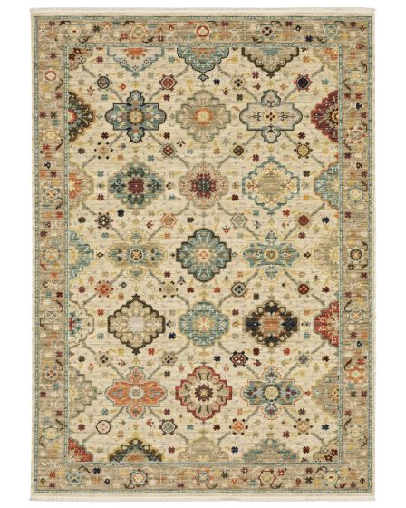 Lilihan 4601w Beige/Multi Area Rug