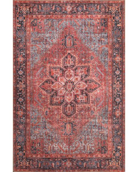 London 4805 Red Area Rug