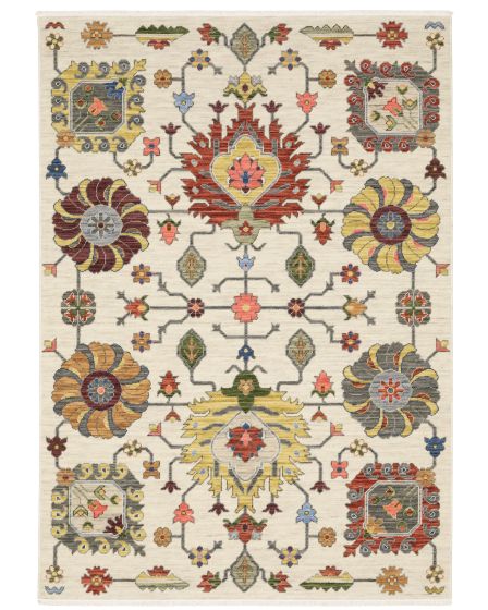 Lucca 8111w Ivory/Multi Area Rug