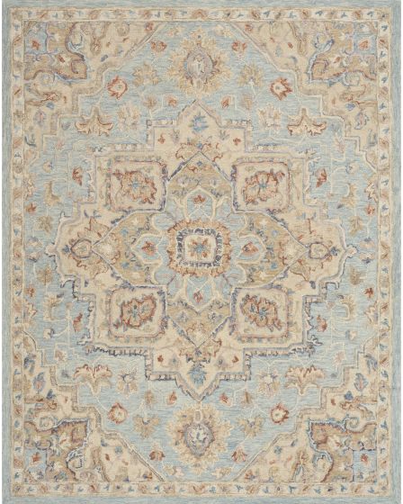 Maison MSO06 Light Blue Ivory 2'x3' Area Rug