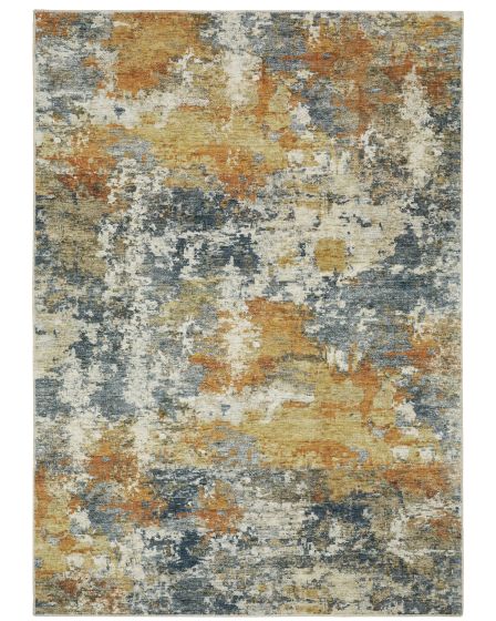 Malibu mal05 Blue/Gold Area Rug