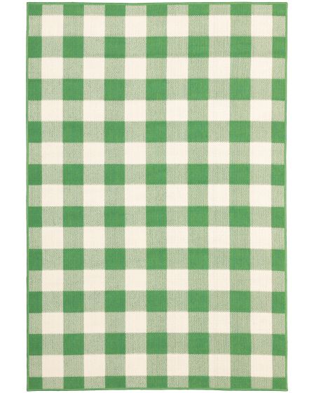 Meridian 2598g Green/Ivory Area Rug