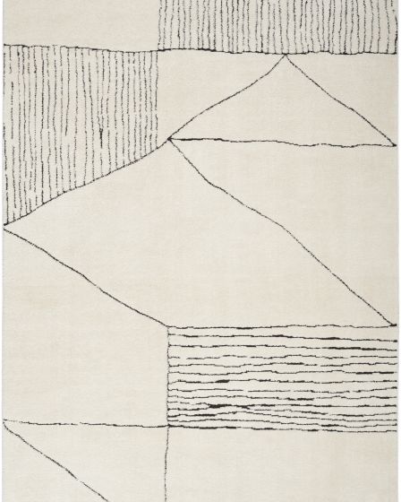 Modern Comfort MNC02 Ivory Black Area Rug