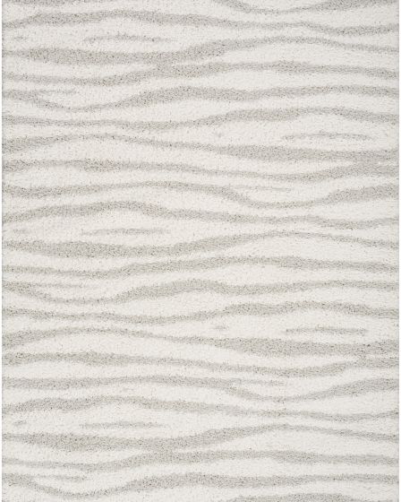 Modern Shag MMD05 Ivory Grey Area Rug