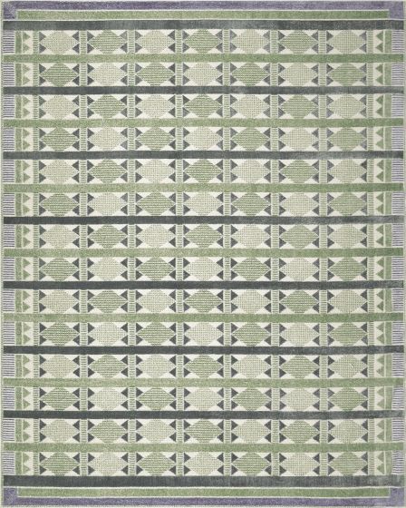 Nordic NRC06 Green Blue 4'x6' Area Rug
