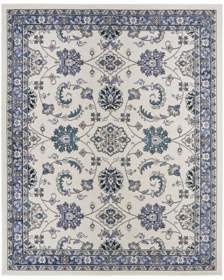 Nourison Essentials NRE05 Ivory Blue Rug