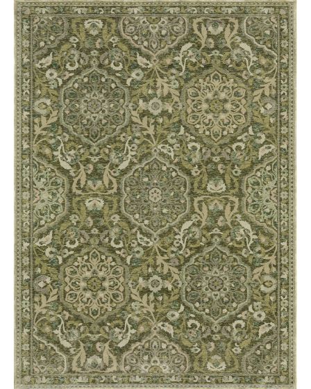 Andorra 3709C Green 1'10"x3'2" Area Rug