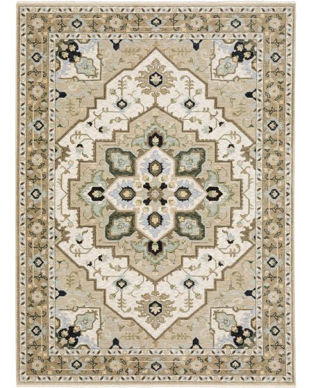 Westwood Wes01 Beige/Blue Area Rug