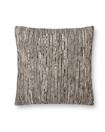 P0242 Black/Multi 22"x22" Pillow