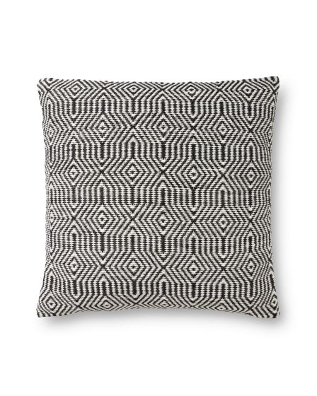 P0339 Black/White 22"x22" Pillow