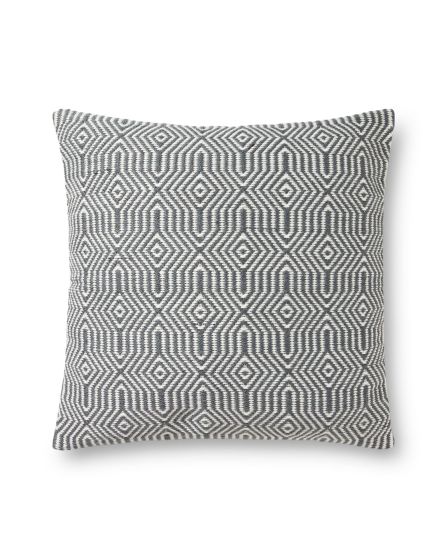 P0339 Charcoal/White 22"x22" Pillow