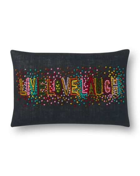 P0561 Black/Multi 13"x21" Pillow