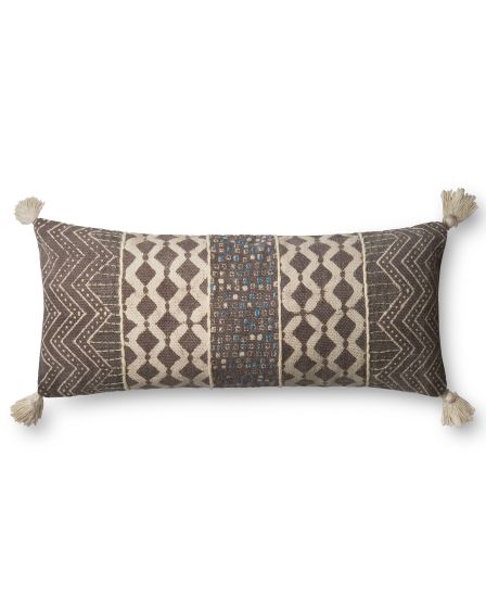 P0607 Grey/Multi 13"x35" Lumbar Pillow