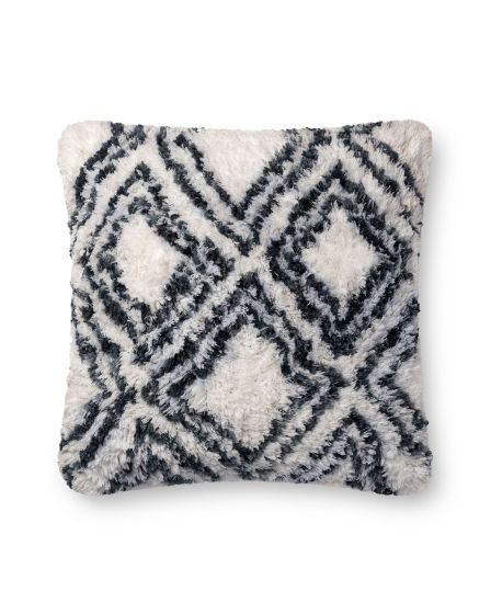 P0711 Charcoal/White 22"x22" Pillow