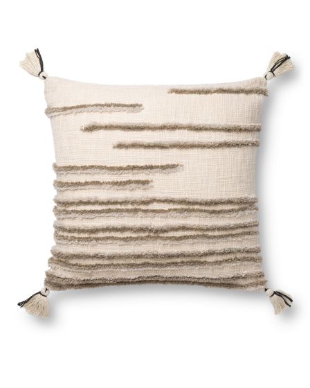 P0832 Natural/Stone 22"x22" Pillow