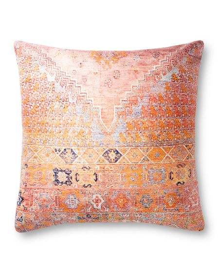 P0885 Coral/Multi 36"x36" Pillow