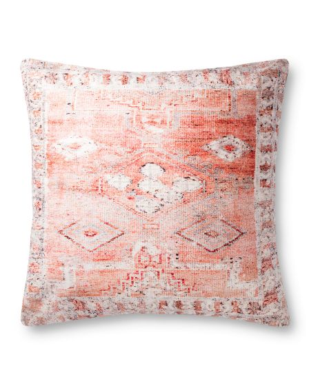 P0886 Coral/Multi 36"x36" Pillow