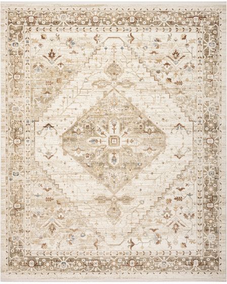 Pardis PRD02 Ivory Taupe 4'x6' Area Rug