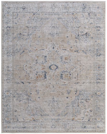 Pasha 39M5F Ivory/Taupe/Blue Rug