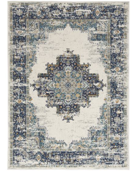 Passion PSN03 Ivory/Grey/Blue Area Rug