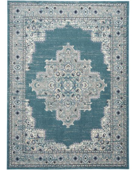 Passion PSN03 Turquoise Grey Area Rug