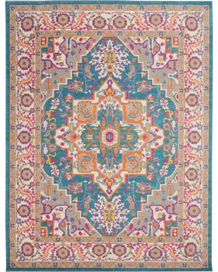 Passion PSN20 Teal Multicolor Area Rug