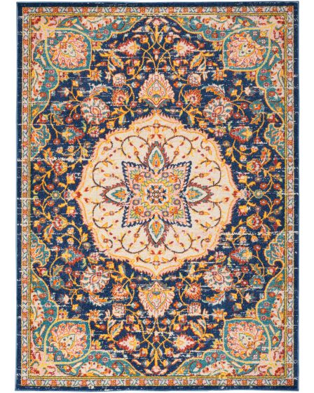 Passion PSN22 Navy Multicolor Area Rug