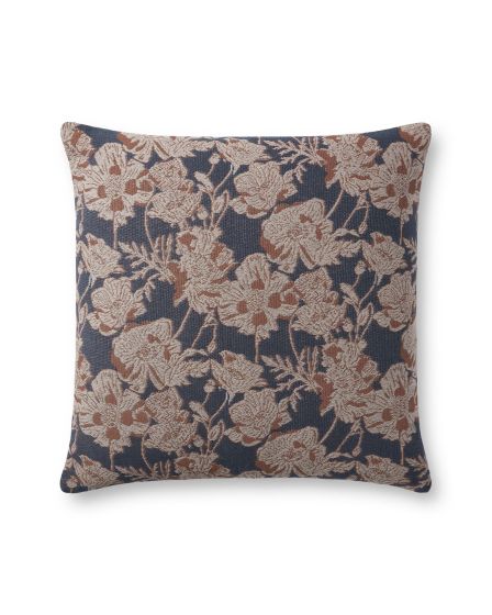 PCJ0008 Navy/Clay 18"x18" Pillow