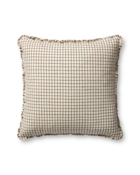 PCJ0012 Ivory/Earth 22"x22" Pillow