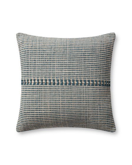 PCJ0018 Blue/Natural 22"x22" Pillow