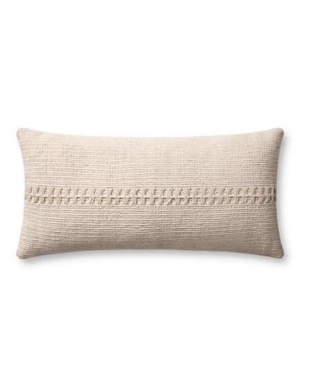 PCJ0018 Ivory 12"x27" Lumbar Pillow