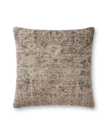 PLL0095 Beige/Multi 18" x 18" Pillow