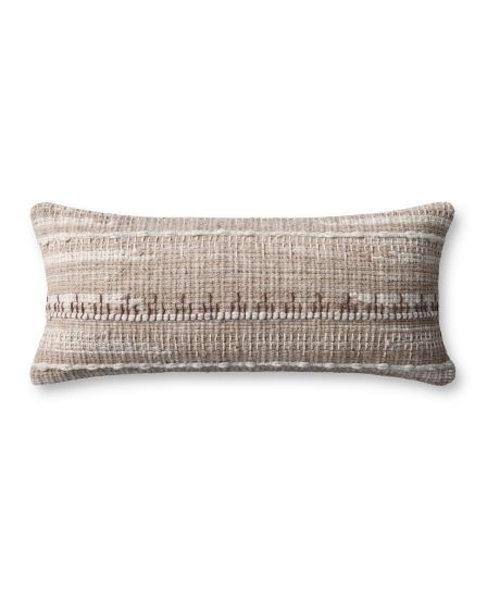 PLL0124 Ivory/Beige 12"x27" Lumbar Pillow