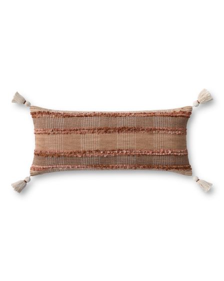 PLL0137 Rust/Multi 12"x27" Lumbar Pillow