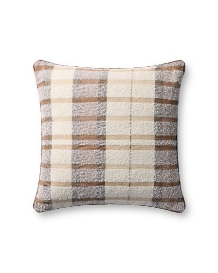 PLL0156 Brown/Multi 20"x20" Pillow