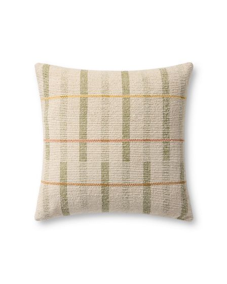 PLL0175 Ivory/Green 20"x20" Pillow