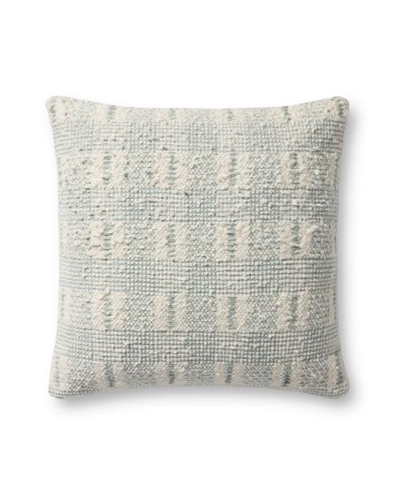 PLL0185 Ivory/Blue 18" Pillow