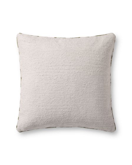 Elara PMH0070 White/Green 22" Pillow