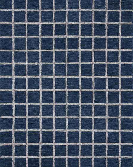 Polly POL-05 Navy/Silver Area Rug