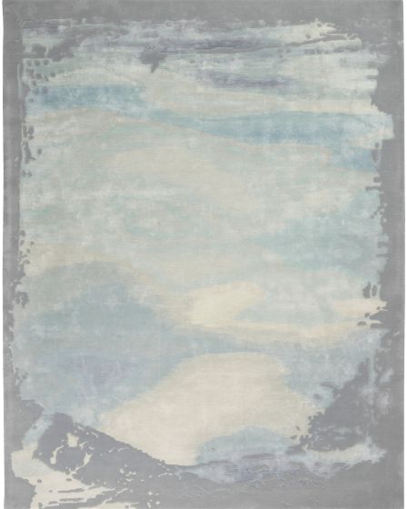 Prismatic PRS19 Seafoam/Silver Area Rug