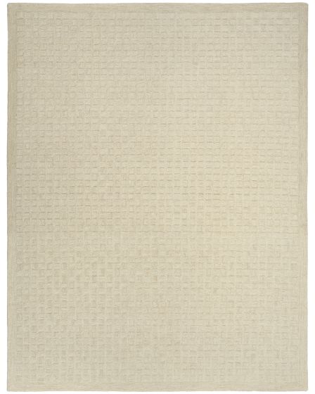 Pure Grids PGR01 Ivory Beige 3'9"x5'9" Area Rug
